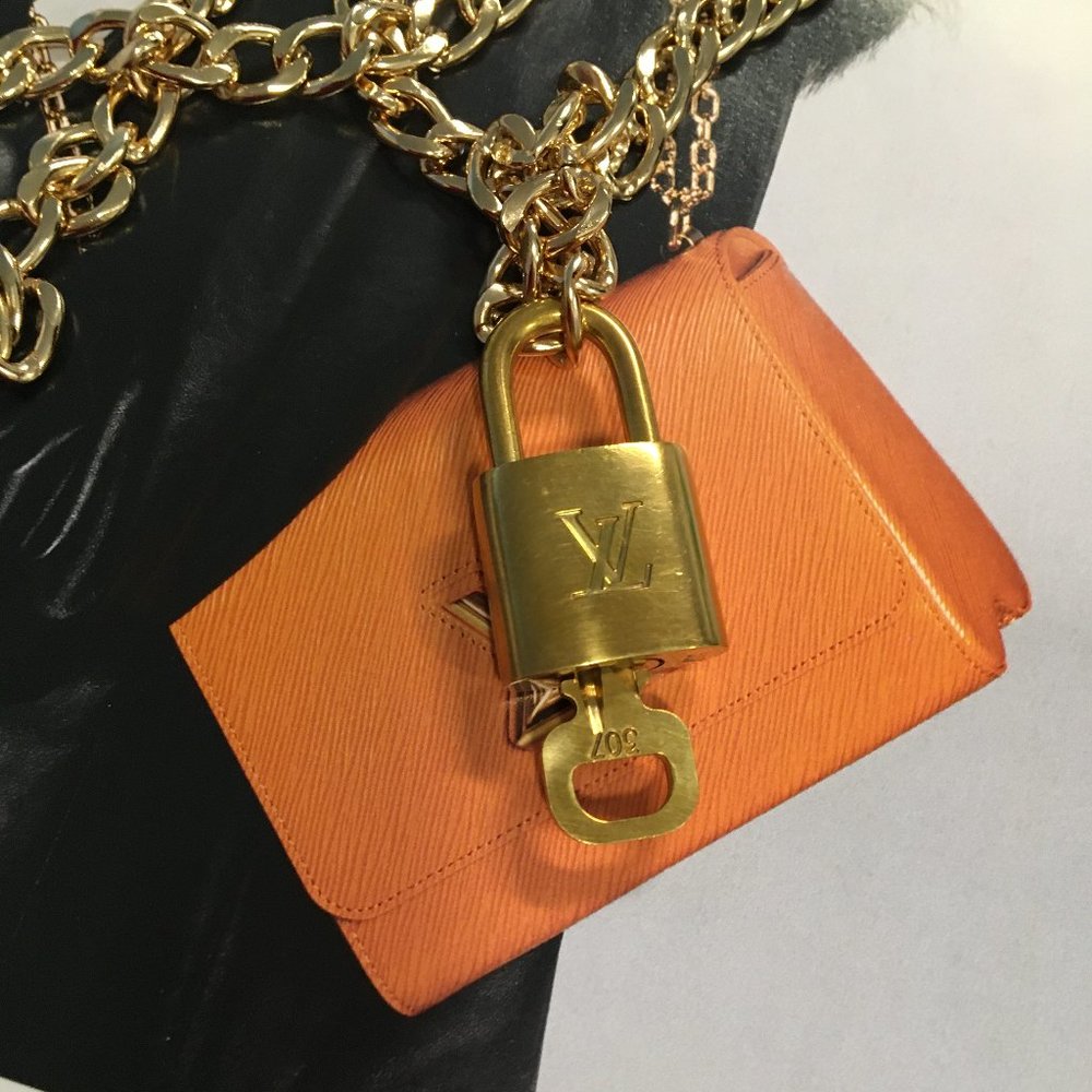 LOUIS VUITTON Padlock and Key Number 307 Authentic